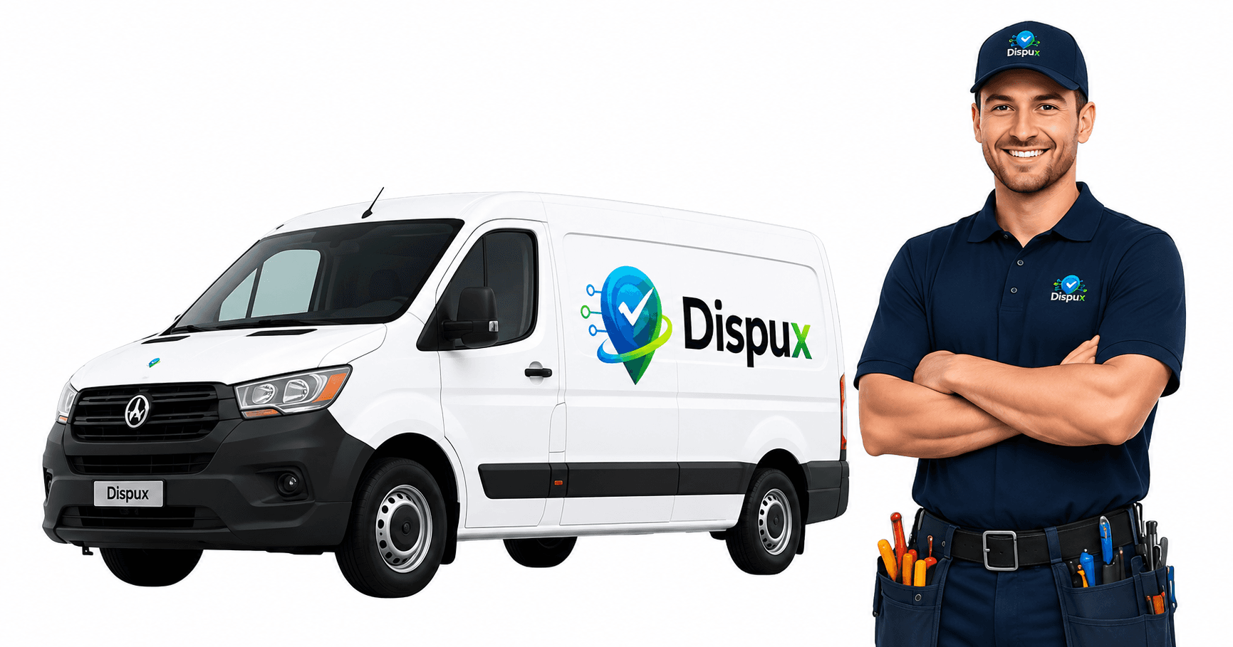 Dispux service van and field technician